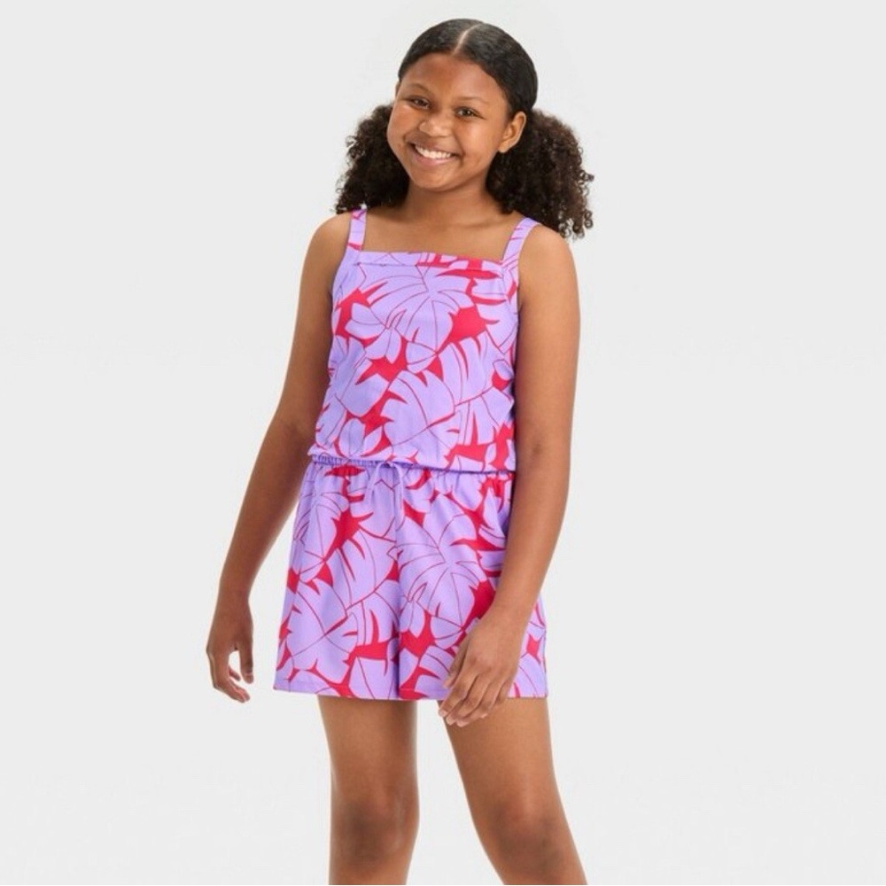 All in Motion Purple and Red Kids Romper